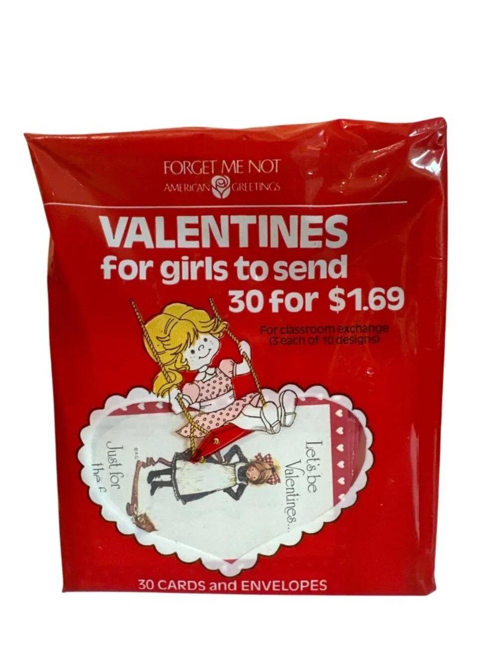 Vintage Hallmark American Greetings Holly Hobbie Valentines NOS 30 Cards